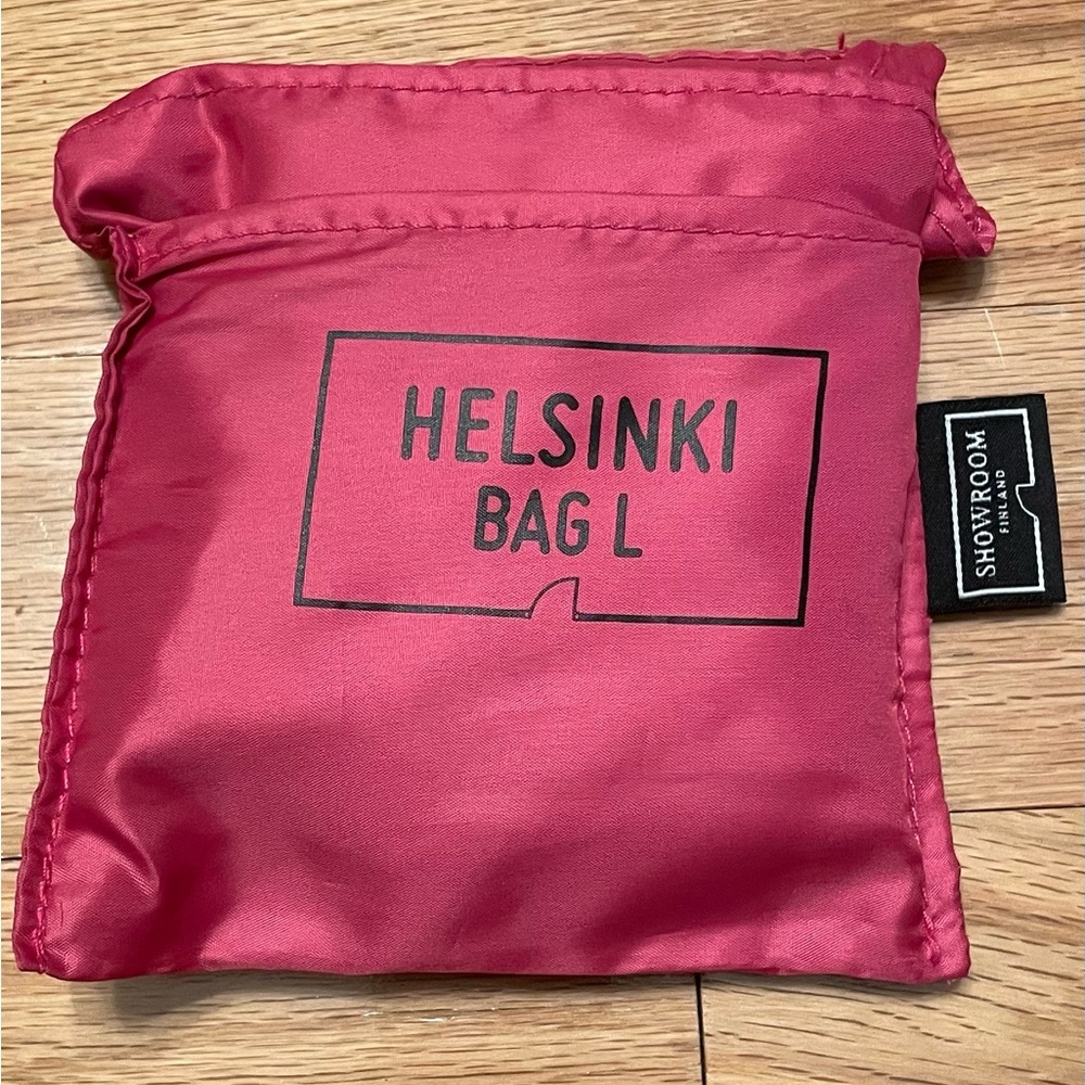 Helsinki Fusia Pink Travel Sized Nylon Foldable Reusable Bag Tote Folds …